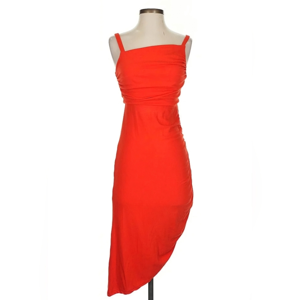 Vibrant Orange Strap Dress XL